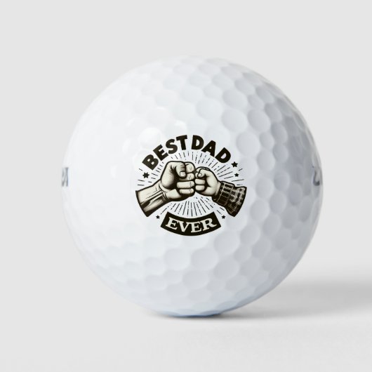 Faustpumpe Bester Vater je Golfball (Vorderseite)