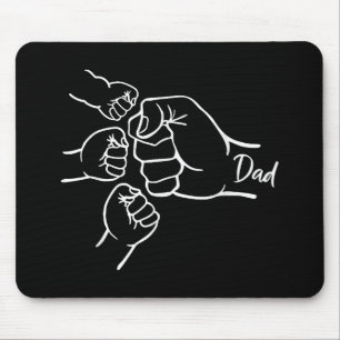 Faustschlag Vater von drei Vater von 3 Daddy glück Mousepad