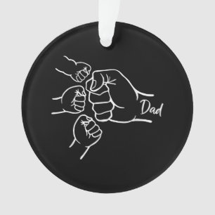 Faustschlag Vater von drei Vater von 3 Daddy glück Ornament