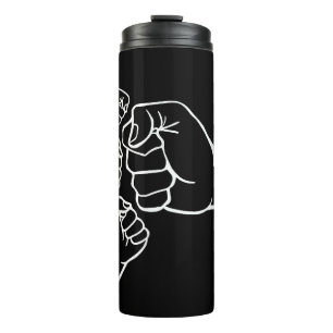 Faustschlag Vater von drei Vater von 3 Daddy glück Thermosbecher