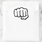 Faustsymbol Ovaler Aufkleber (Tasche)