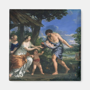 Faustulus anvertrauendes Romulus und Remus Magnet