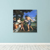 Faustulus betraut Romulus und Remus Leinwanddruck (Insitu (Holzboden))