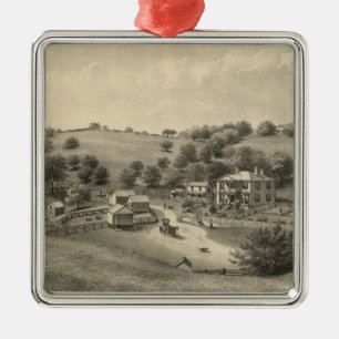 Fauver Wohnsitz Silbernes Ornament