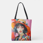 Fauvismus-Frau in Hat Tasche (Rückseite)