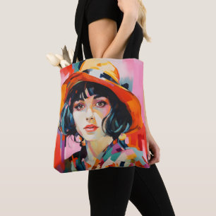 Fauvismus-Frau in Hat Tasche