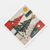 Fauvismus-Weihnachtsbäume Serviette (Ecke)