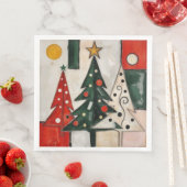 Fauvismus-Weihnachtsbäume Serviette (Beispiel)