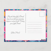 Fauvist Diwali Grüße Postkarte (Rückseite)