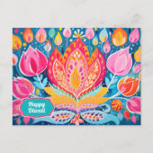 Fauvist Diwali Grüße Postkarte (Vorderseite)