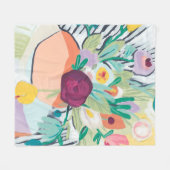 Fauvist Floral II Fleecedecke (Vorderseite (Horizontal))