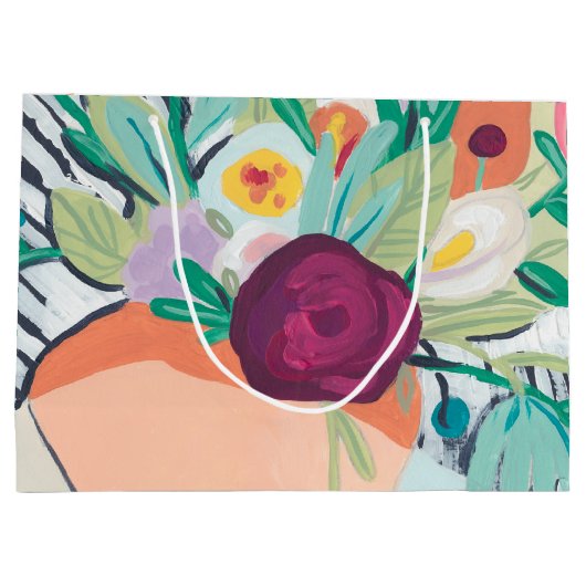 Fauvist Floral II Große Geschenktüte (Rückseite)