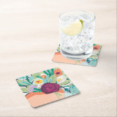 Fauvist Floral II Rechteckiger Pappuntersetzer (Vor Ort)