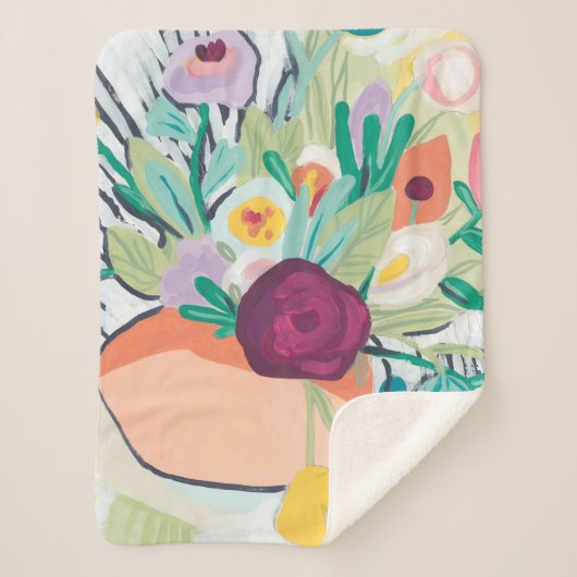 Fauvist Floral II Sherpadecke (Vorderseite)