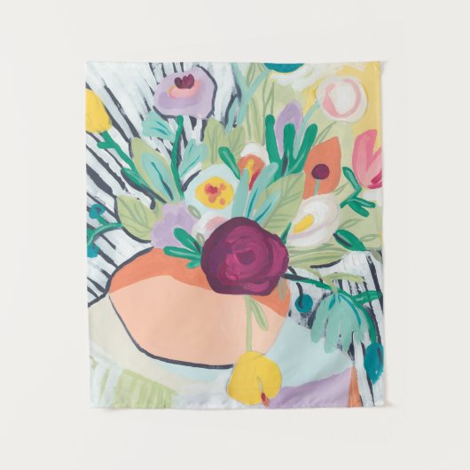 Fauvist Floral II Wandteppich (Vorderseite)