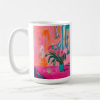 Fauvist Vase der rosa Blume & Fauvismus Definition