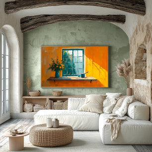 Fauvistisches Fenster mit sonnendurchflutetem Stil Poster