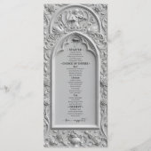 Faux-3D-Stein-Effekt-Rocaille-Flachrelief-Menü Menükarte (Vorderseite)