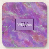 Faux Amethyst Purple Marble Getränkeuntersetzer (Vorderseite)