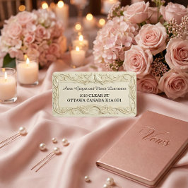 Faux Bas-Relief Wedding Return Address Labels Adressaufkleber