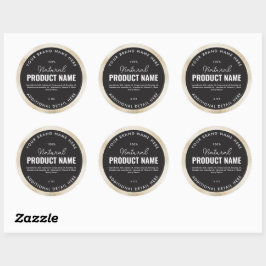 Faux Beige Folienprodukt Rundlabel Runder Aufkleber