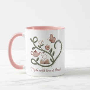 Faux-besticktes Geschichtenerzähler-Tasse Tasse