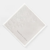 Faux Blind Embossed Arch Wedding Napkins Elegant  Serviette (Ecke)