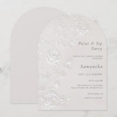 Faux Blind Embossed Bridal Shower Einladung (Vorne/Hinten)