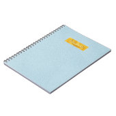 Faux Blue Leather Texture With Gold Foil Banner Notizblock (Linke Seite)