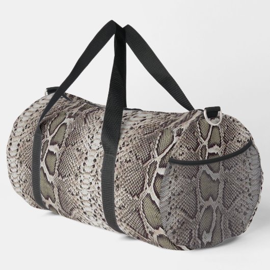 Faux Boa Constrictor Snakeskin Duffle Bag (Rechte Ecke)