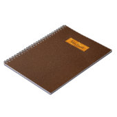 Faux Brown Leather Texture With Gold Foil Banner Notizblock (Linke Seite)