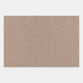 Faux Brown & Red Kraft Paper With Multi Patterns Geschenkpapier Set (Vorderseite 3)