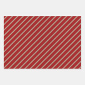 Faux Brown & Red Kraft Paper With Multi Patterns Geschenkpapier Set (Vorderseite 2)