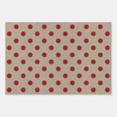 Faux Brown & Red Kraft Paper With Multi Patterns Geschenkpapier Set (Vorderseite)