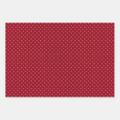 Faux Brown & Red Kraft Paper With Polka Dots Geschenkpapier Set (Vorderseite 3)
