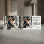 Faux Brush Script Photo Wedding Dankeskarte