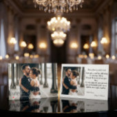 Faux Brush Script Photo Wedding Dankeskarte