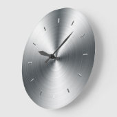 Faux Brushed Sheet Metal Wall Clock Große Wanduhr (Winkel)