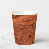 Faux Burled Walnut  Pappbecher (Rückseite)