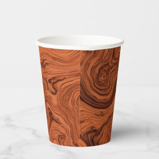 Faux Burled Walnut Pappbecher (Rechts)