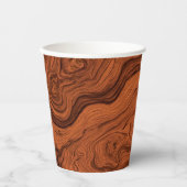 Faux Burled Walnut  Pappbecher (Vorderseite)