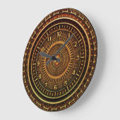 Faux Carved Wood Clock Große Wanduhr (Winkel)