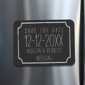 Faux Chalkboard Save the Date Magnet