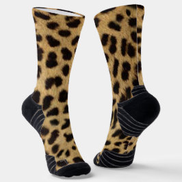 Faux Cheetah Skin Socken