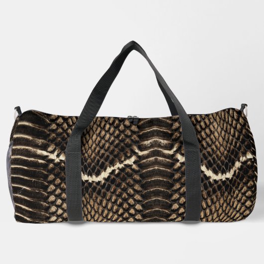 Faux Cobra Snakeskin Duffle Bag (Rückseite)