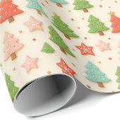Faux Cookies in Clay Christmas Gift Wrap Geschenkpapier