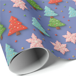 Faux Cookies in Clay Christmas Gift Wrap Geschenkpapier