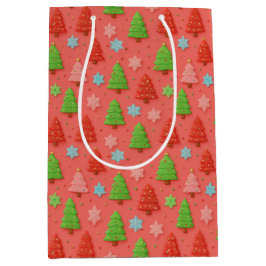 Faux Cookies in Clay Christmas Gift Wrap Mittlere Geschenktüte