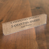 Faux Copper Gold Foil Namensplakette (Seite)