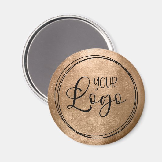 Faux Copper Gold Foil Your Logo Magnet (Vorderseite/Rückseite)